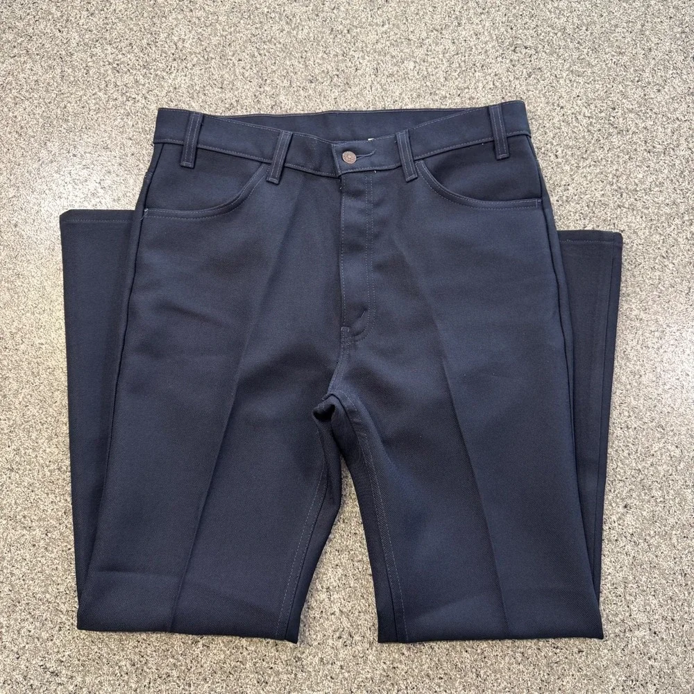 Vintage Levis Pants Mens 36x30 Navy Blue Straight Slacks Khakis Chino